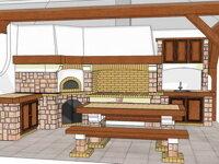 Zahradní krb HOYAN - skica Galiot standard