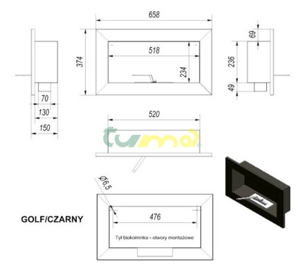 Golf Qube - rozměry