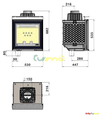 Chazelles HP530L rozměry