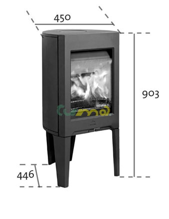 Jotul F 162 CB - rozměry