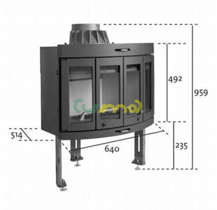 Jotul I 400 CB harmony - rozměry