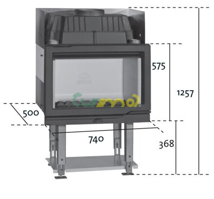 Jotul I 570 - rozměry