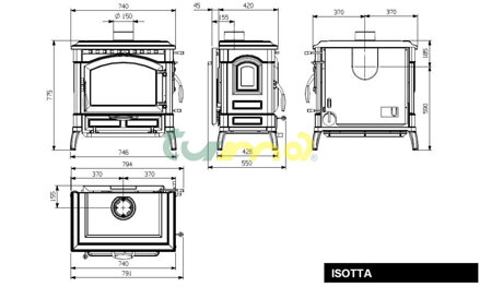 Isotta - rozměry