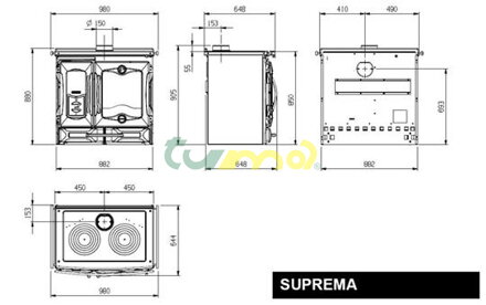 Suprema - rozměry