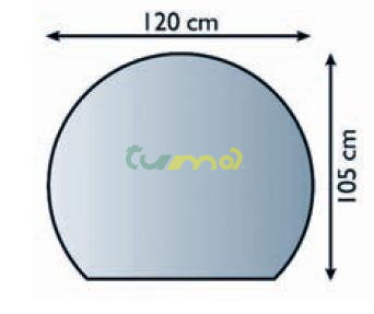 sklo pod kachle, hr.6mm 120x105 /Lienbacher/8632