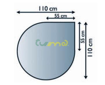 sklo pod kachle, hr.8mm 110x110 /Lienbacher/8842