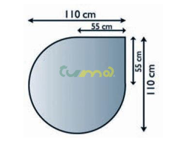 sklo pod kachle, hr.8mm 110x110 /Lienbacher/8842