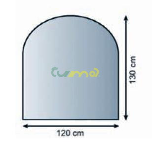 sklo pod kachle, hr.8mm 120x130 /Lienbacher/8862