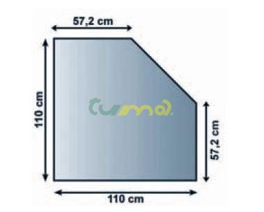 sklo pod kachle, hr.8mm 110x110 /Lienbacher/9822