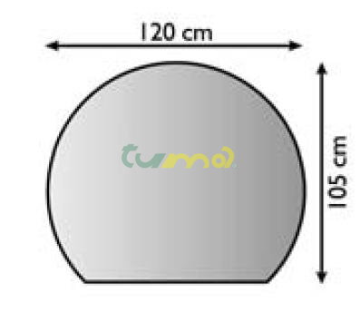 plech pod kachle, hr.1,5mm 105x120  /Lienbacher/antracit 1832