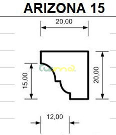 Krbová hlavice Arizona 15x20x20 /šxvxhl/