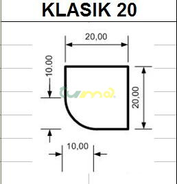 Krbová hlavice Klasik 20x20x20 /šxvxhl/