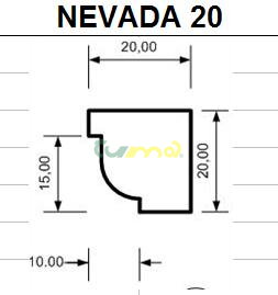 Krbová hlavice Nevada 20x20x20 /šxvxhl/