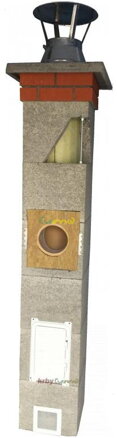 komín tuma-therm Plus o160 úhel 45st. výška 9m.ukončení konus