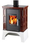 Teplovodní krbová kamna Eboli AL 2 hnědá s přívodem externího vzduchu 12,2 kW / Haas + Sohn CZ / 