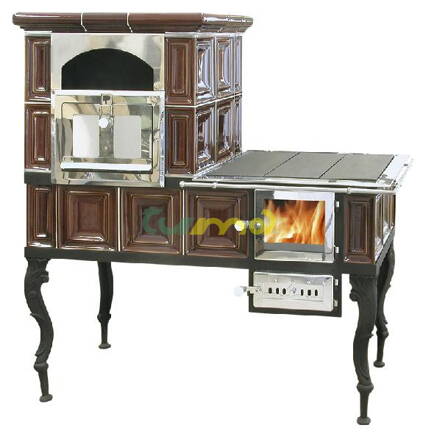 Kuchyňský sporák Velký / 6 kW / - hnědý / ABX / CZ