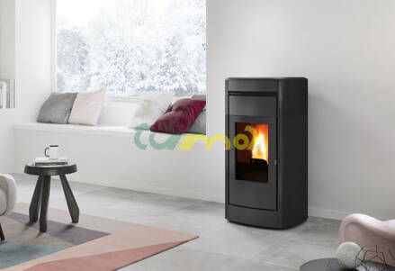 Edilkamin - VYDA AIR TIGHT ocel - pec na pelety, teplovzdušní, výkon 10 kW / Itálie / 