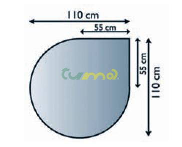 sklo pod kachle, hr.8mm 110x110 /Lienbacher/8842