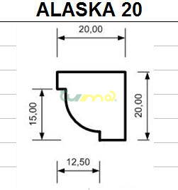 Krbová hlavice Alaska 20x20x20 /šxvxhl/