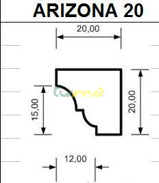 Krbová hlavice Arizona 20x20x20 /šxvxhl/