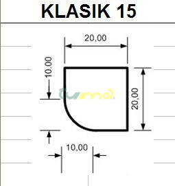 Krbová hlavice Klasik 15x20x20 /šxvxhl/